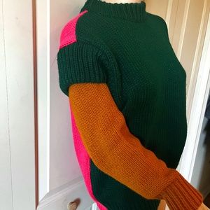 Karavan Knitwear Pullover Sweater Bold Colors Pool Labs Show O/S